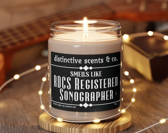 RDCS Cardiac Sonographer gift candle, Ultrasound echo tech gift, pass registry exams, Funny Candle, Technologist, Funny Gift, Cardiac tech