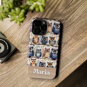 Owls phone case MagSafe Personalized case, Ornithology gifts, bird watchers gift, falconry, wizard gift, animal rescue gift, many cute owls
