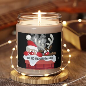 Personalized Santa Candle, Santa Christmas, Santa gift, Candle xmas gift, Christmas candle gift, holiday gift, X-mas, Scented Soy Candle 9oz