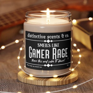 Funny gamer candle, gamer rage, gift for gamer, video game rage, gift for gamer boyfriend, funny gift, Video gamer room decor,9oz soy candle
