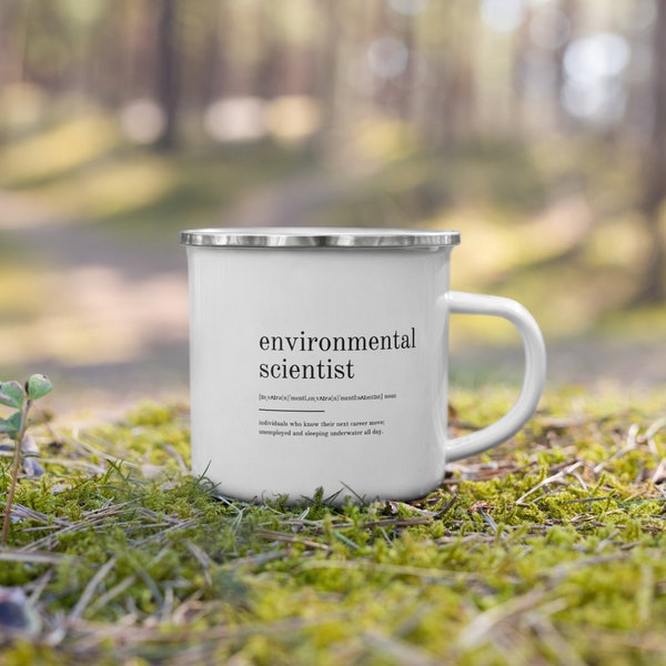 Environmental Scientist Gift, Funny Environmental Scientist Camping Mug, Job Title Definition Mug