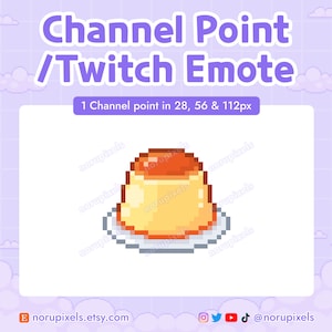 Flan Pudding Twitch Channel Points Icon | Custard Pudding Twitch Emote för Twitch-strömmar