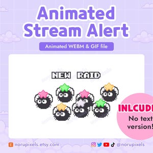 Soot Sprite Raid Stream Alert | Pixel Animated Twitch Alerts Cute Soot ...