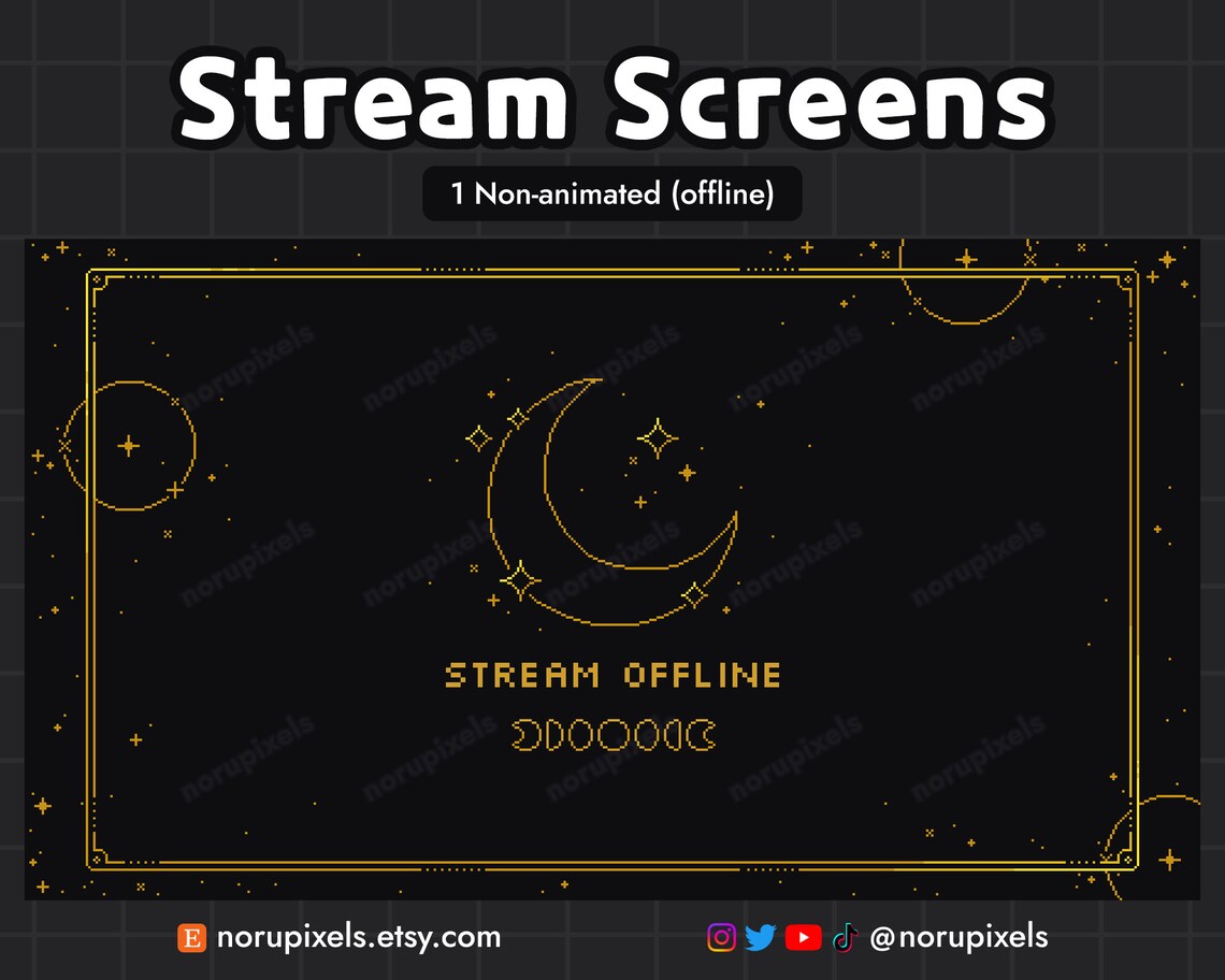 Celestial Dark Starry Twitch Stream Pack | Celestial Sky Overlay Stream ...