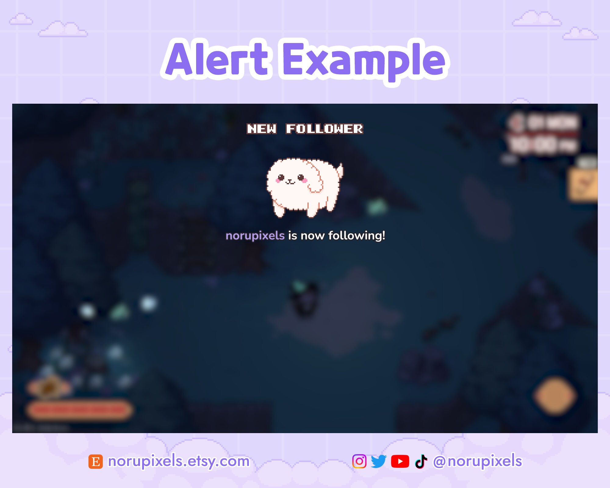 Animated White Poodle Dog Twitch Alert | Stream Alert Cute Dog | Puppy ...