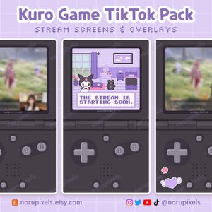 Kuro Gaming Tiktok Overlay | Retro Gaming Tiktok Overlays | Vtuber overlay for OBS Tiktok Live