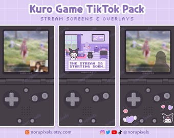 Nakładka Kuro Gaming Tiktok | Nakładki Retro Gaming Tiktok | Nakładka Vtuber dla OBS Tiktok Live