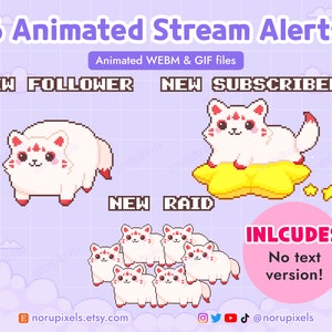 Kitsune Twitch Stream Alerts Pack | Cute Red Fox Stream Alerts