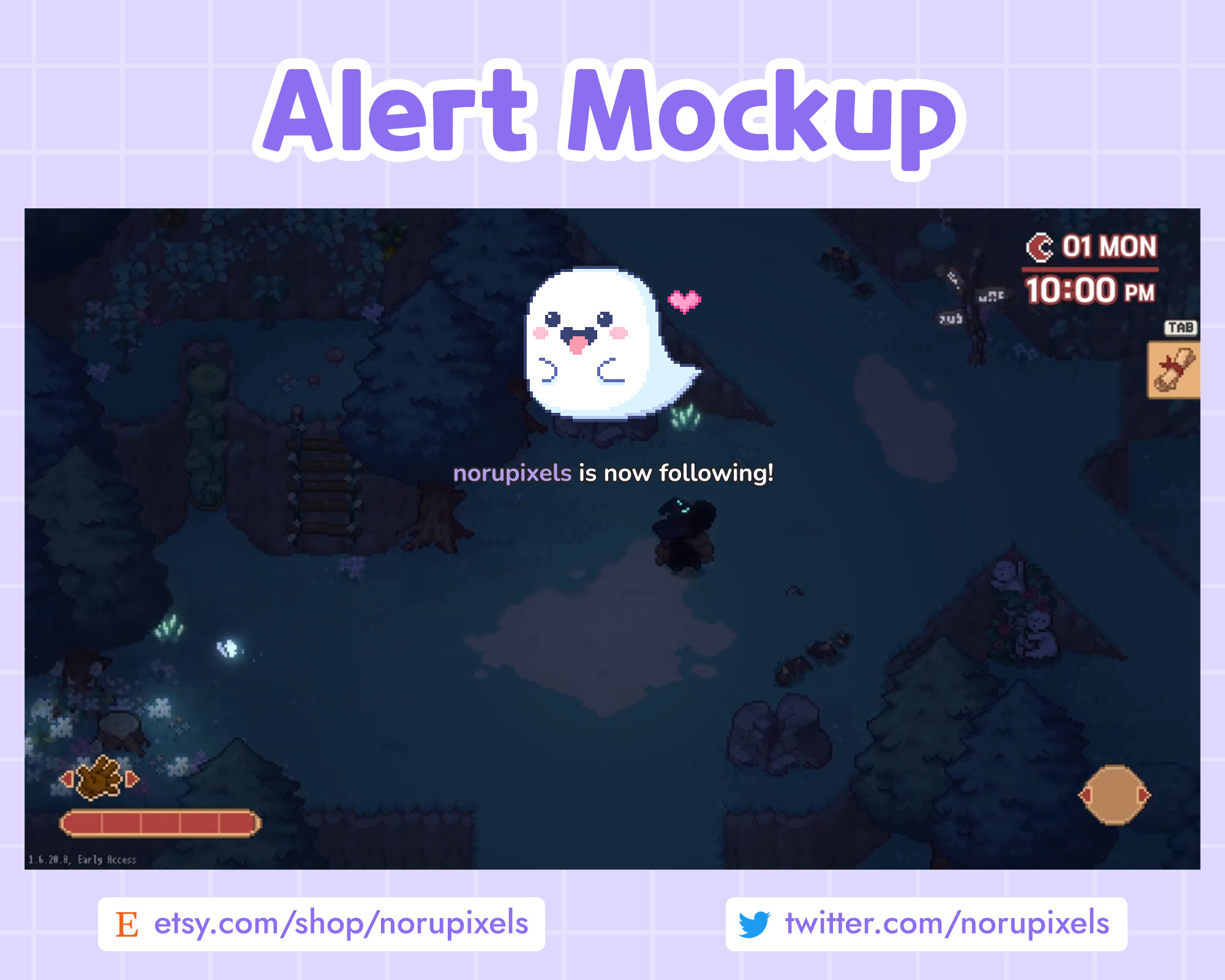 Animated Pixel Spoopy Ghost Stream Alert | Animated Twitch Alert | Cute ...