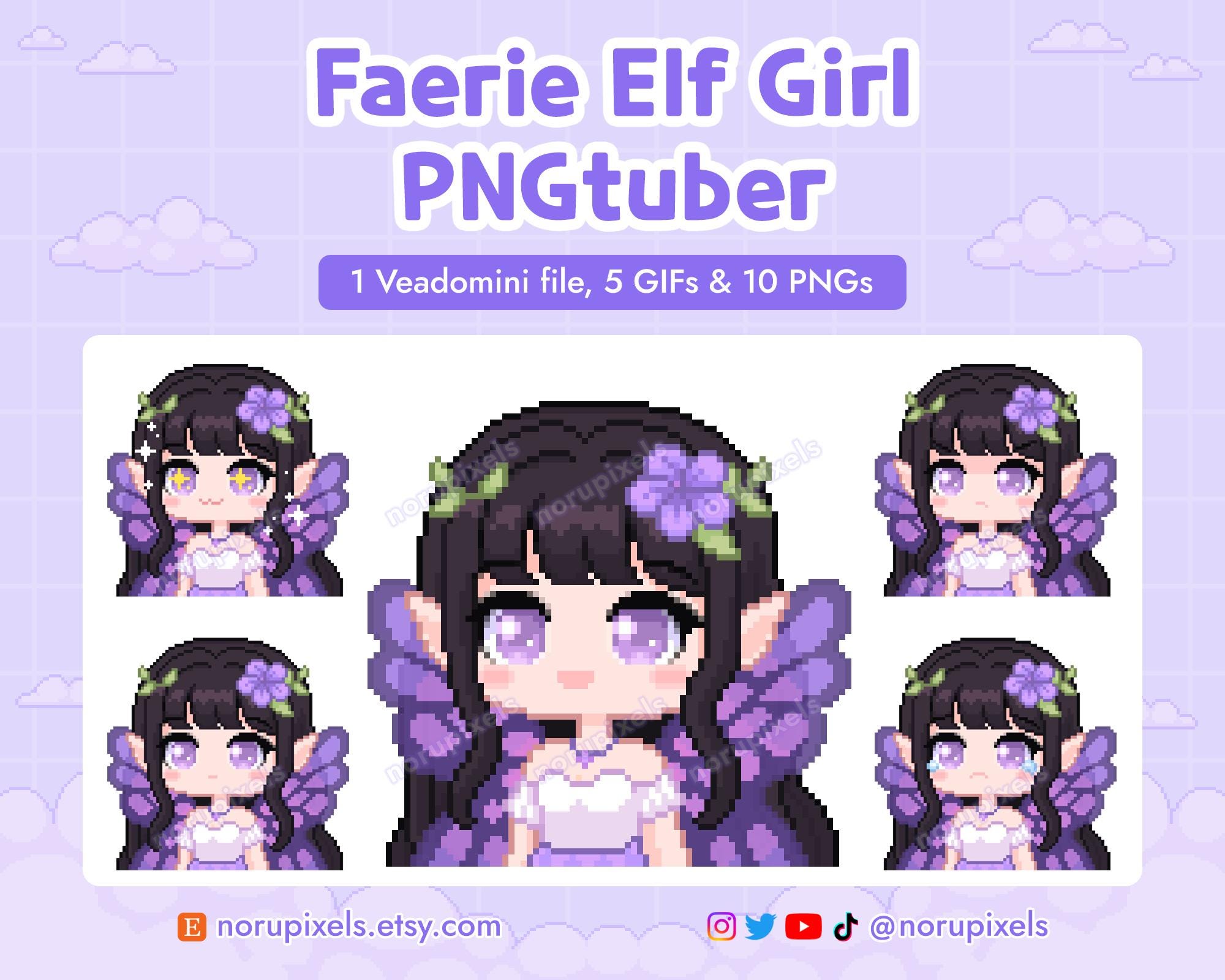 Egirl Purple Wig Gif Purple Girl Png Tuber - Main Image