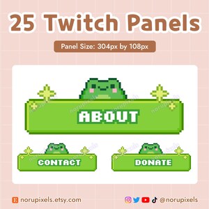 Cozy Frog Desk Twitch Stream Overlay Package | Cute Frog Animated stream screens, Badges, Panels | Vtuber Friendly