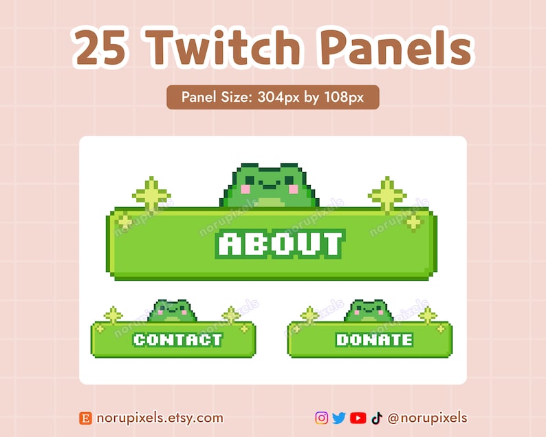 Cozy Frog Desk Twitch Stream Overlay Package | Cute Frog Animated stream screens, Badges, Panels | Vtuber Friendly