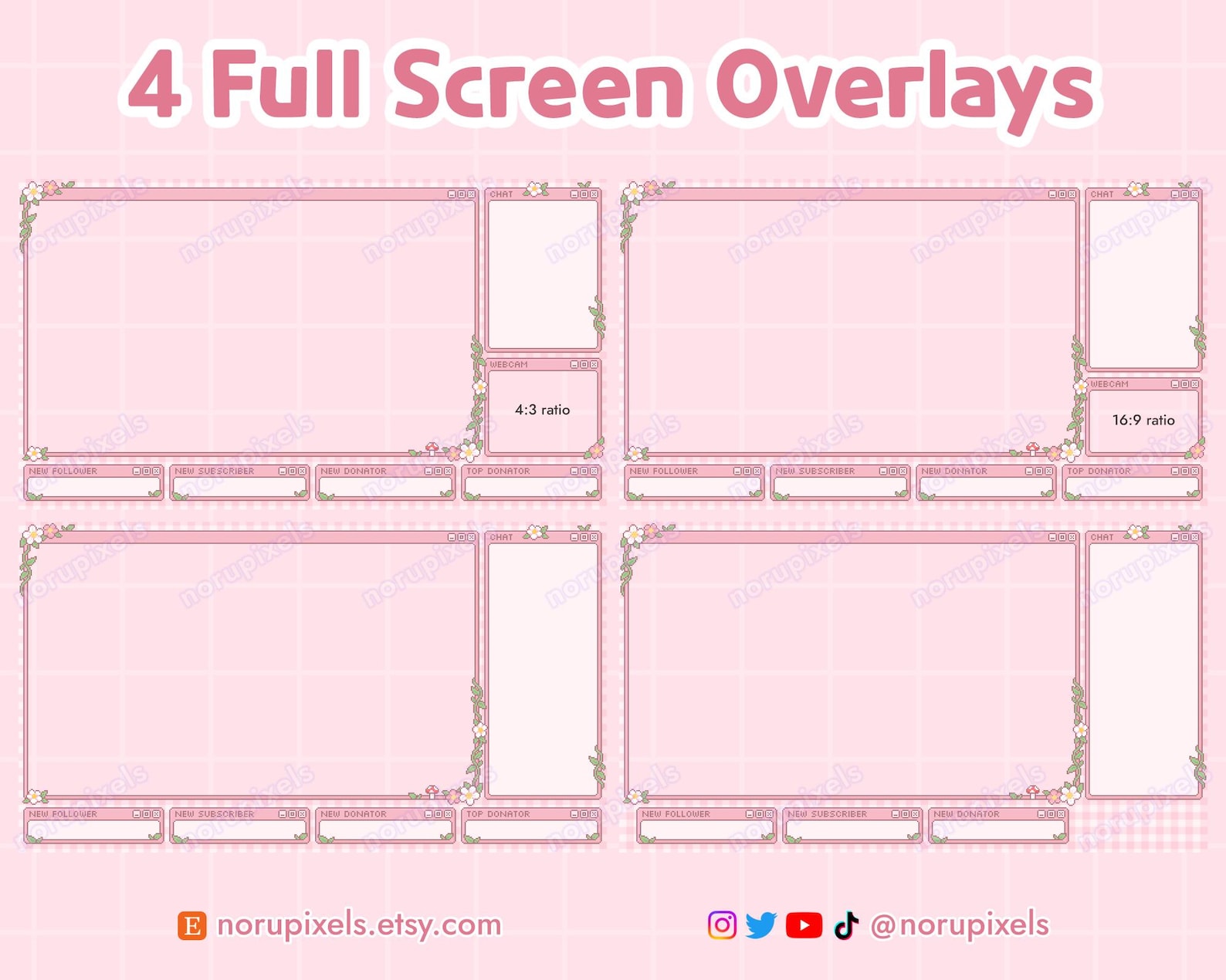 Photo inspiration: Picture Idea: Pink Cottage Twitch Stream Pack