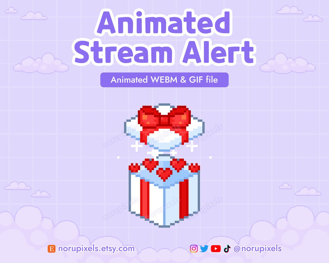 Christmas Holiday Gifted Sub Stream Alert | Animated Gift Box Twitch ...