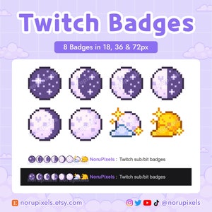 Celestial Purple Moon Twitch Stream Pack | Celestial Moon Stream ...