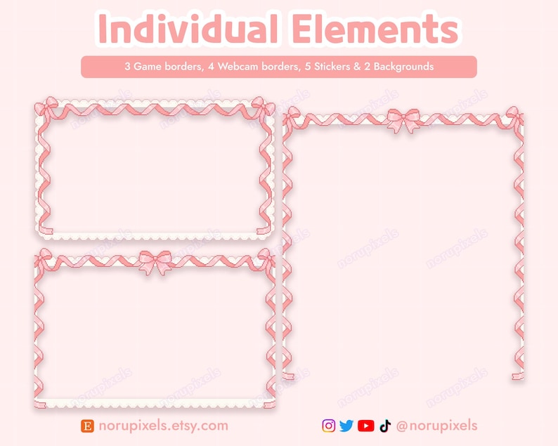 Puede incluir: Tres bordes de juego rosas con un dise&ntilde;o de cinta y lazo. Dos de los bordes son m&aacute;s peque&ntilde;os y uno es m&aacute;s grande. Los bordes est&aacute;n sobre un fondo rosa claro.