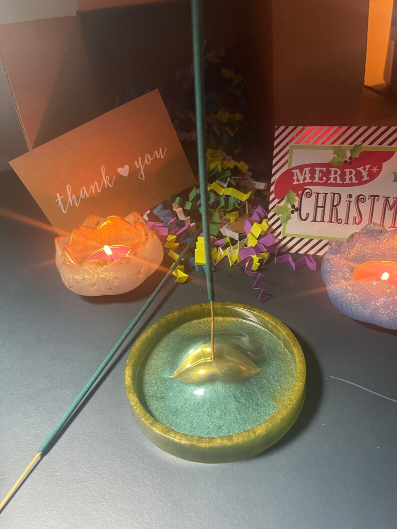 Custom Incense Holder Lips New Year's Gifts New Year's Presents Epoxy