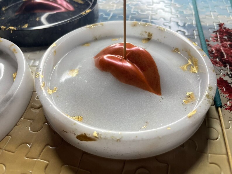 Custom Incense Holder Lips New Year's Gifts New Year's Presents Epoxy