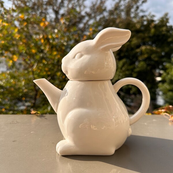 Golden Rabbit Kitchen Tea Pot Ceramic Teapot - Etsy