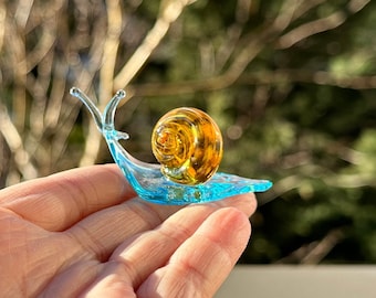 handmade mini glass snail price for one