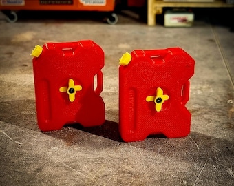 1/10 Scale RC Fuel Can Set (2pcs) - Expedition Jerry Cans | Realistic Scale Crawler Accessories & Diorama Props