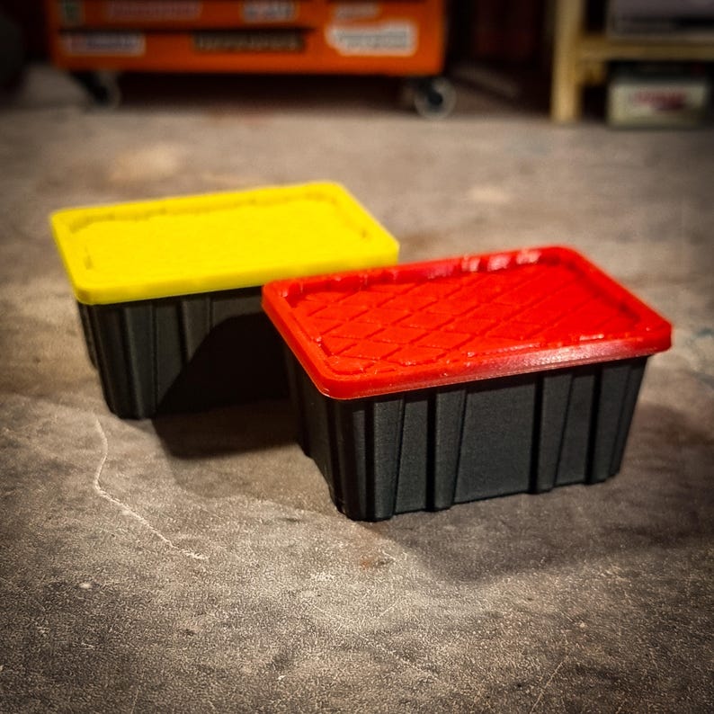1/10 Scale RC Storage Tote Box - Stackable Garage Bin for RC Crawler ...