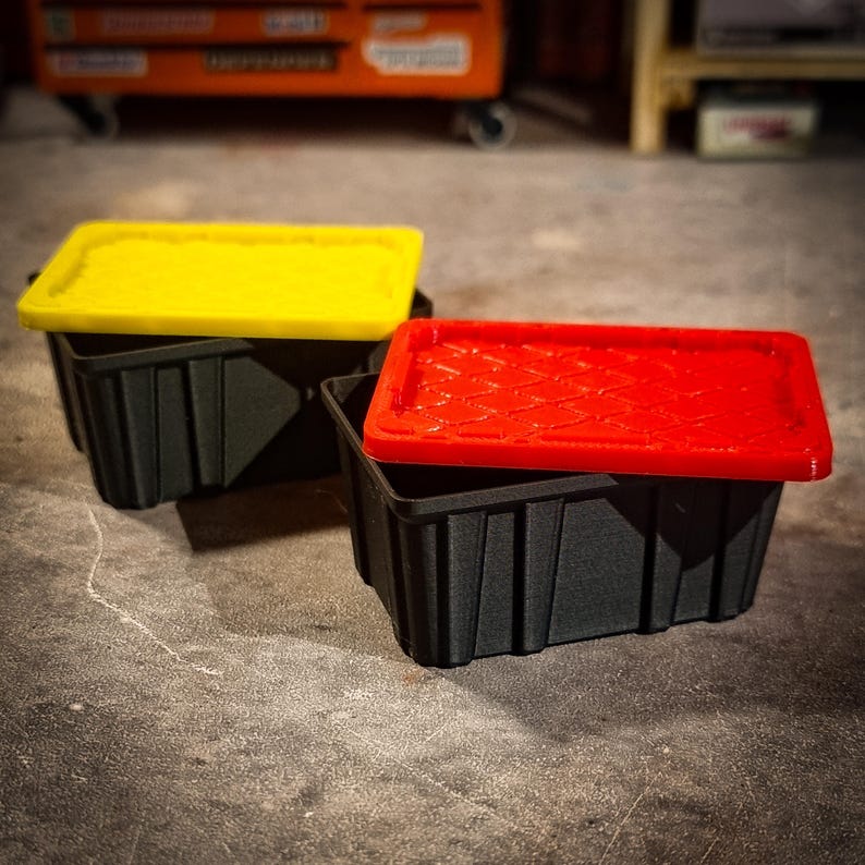 1/10 Scale RC Storage Tote Box - Stackable Garage Bin for RC Crawler ...