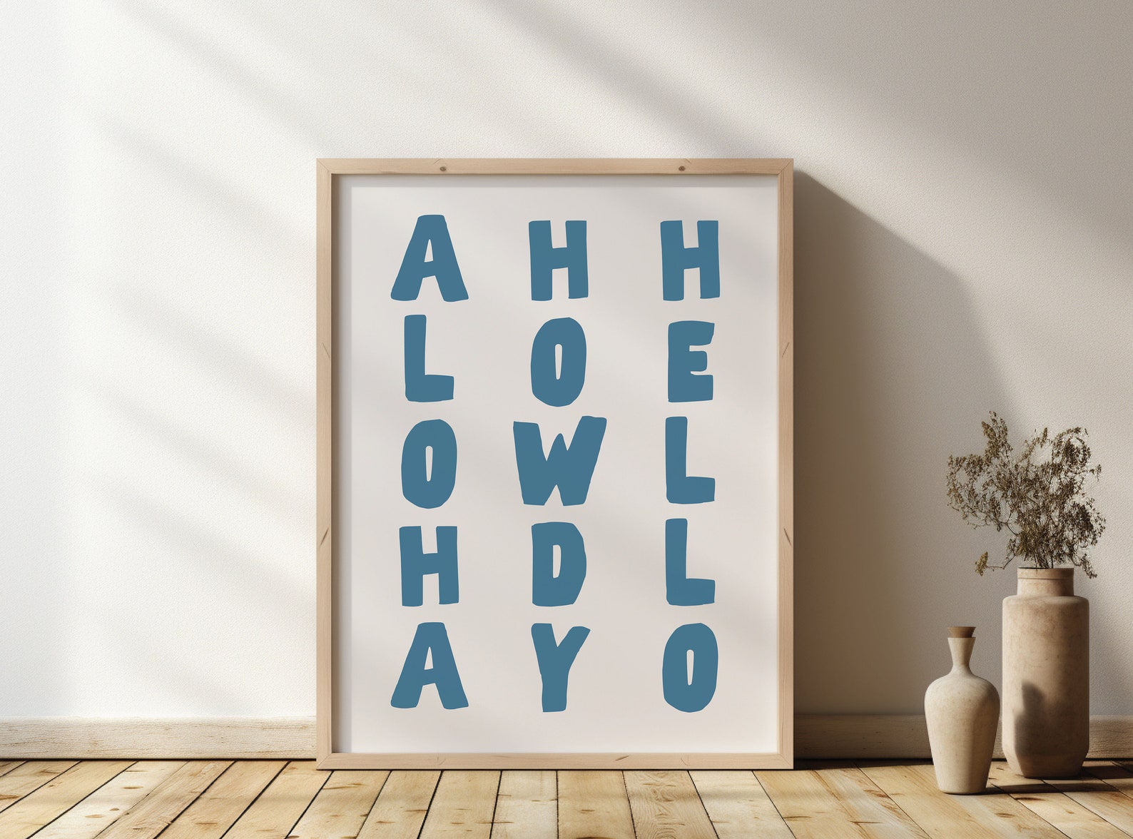 Aloha Howdy Coastal Wall Art, Blue Text Print (digital Download) - Etsy