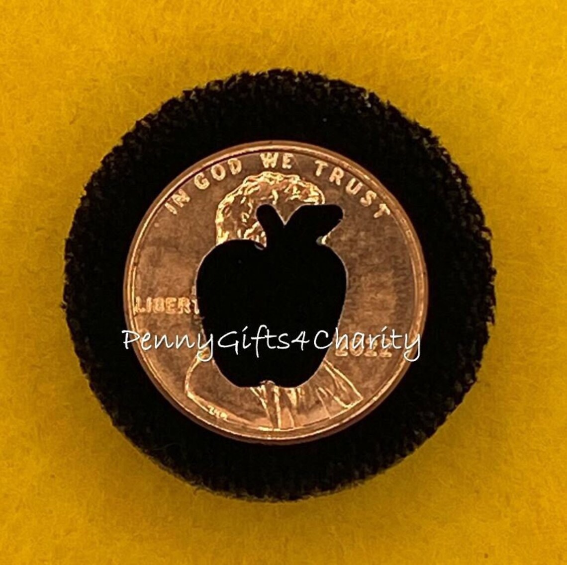 CHARITY Penny APPLE Cut Out Penny Keepsake Penny Cut Out Charm Etsy
