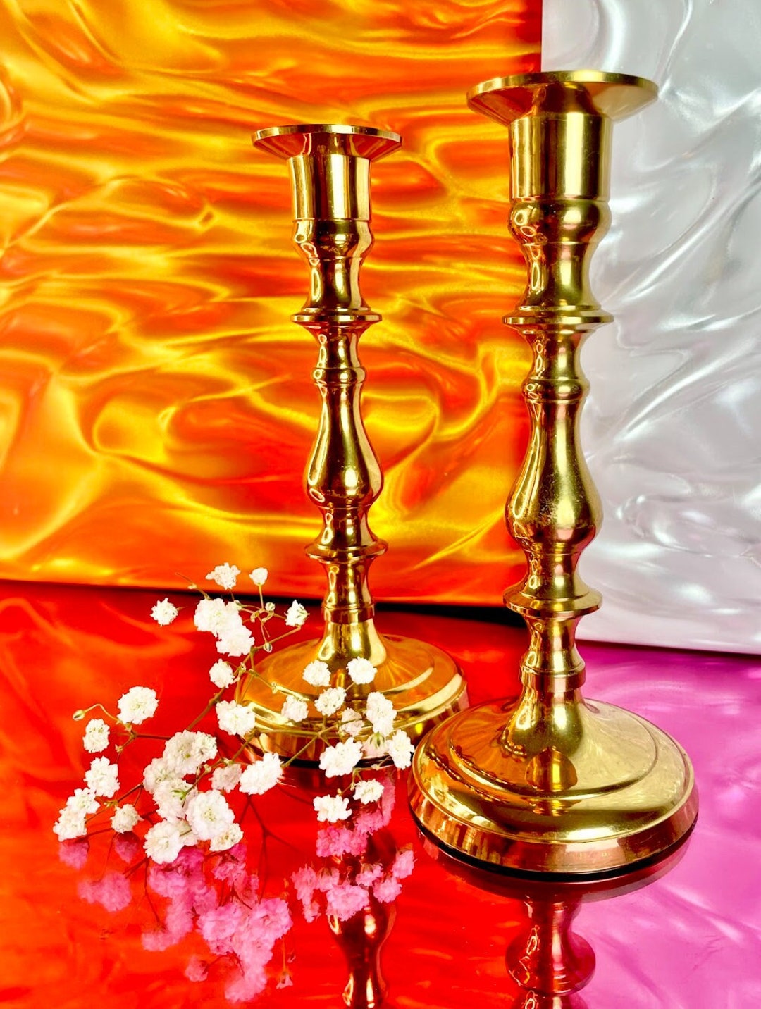 Classic Brass Candle Sticks Etsy