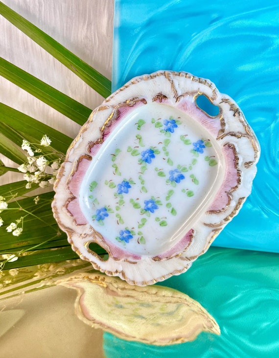 Hand-painted Floral Porcelain Tray - image 1