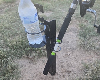 Fishing Rod and Drink Holder for bank fishing