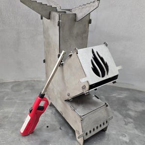 Rocket Stove 12&quot; Tall Collapsible Easy Assembly with Carrying Bag