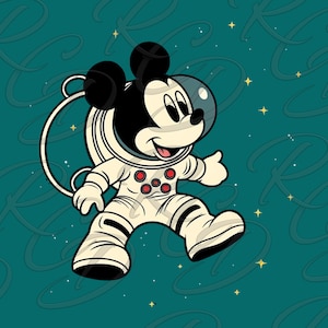 Mickey retro en el espacio