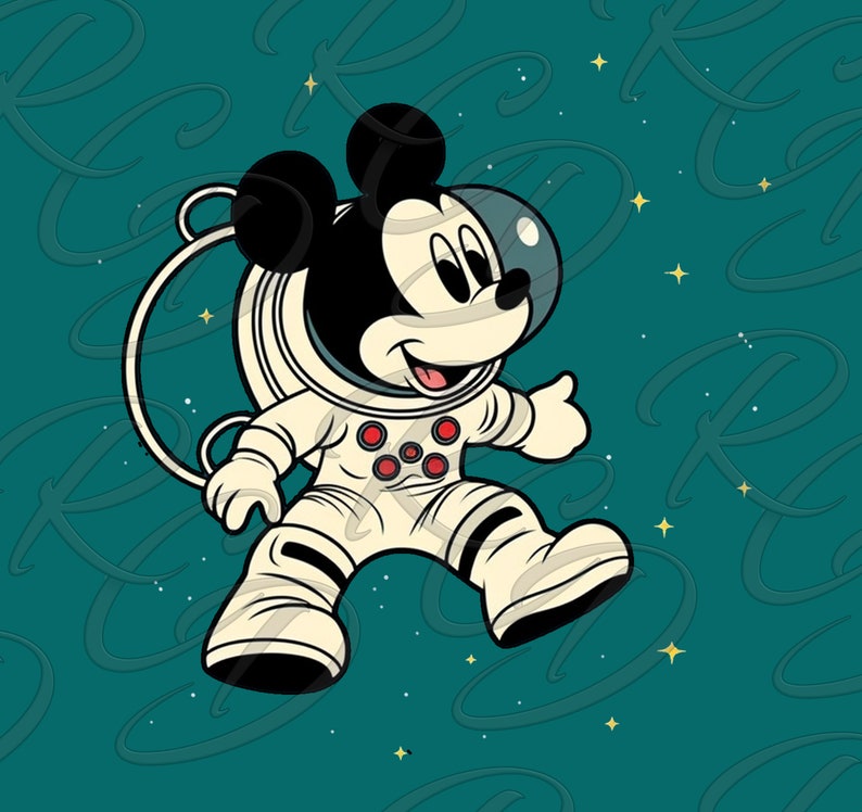 Retro Mickey in Space - Etsy