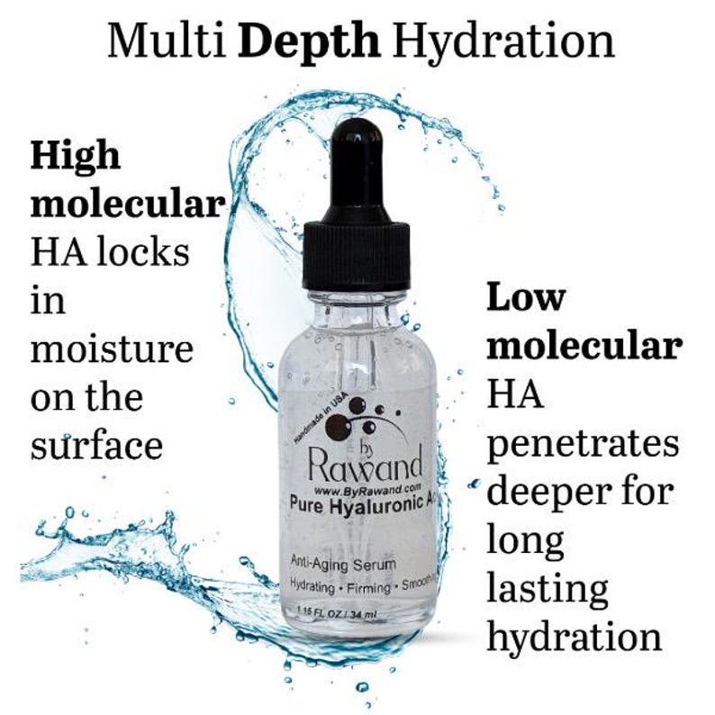Dual-Weight Hyaluronic Acid Serum: Deep Hydration, Anti-Aging, 1.15 FL OZ image 4