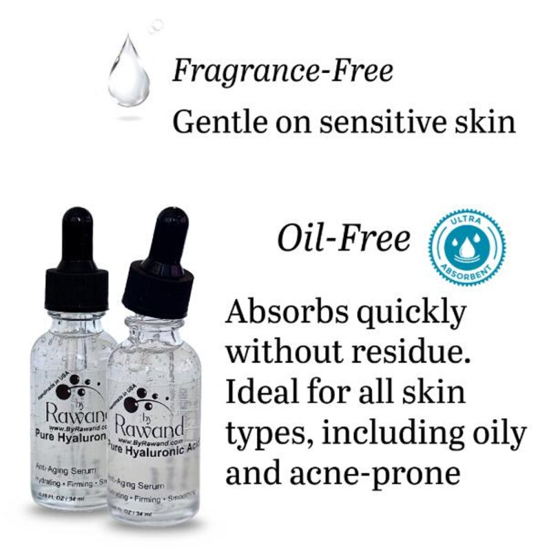 Dual-Weight Hyaluronic Acid Serum: Deep Hydration, Anti-Aging, 1.15 FL OZ image 2