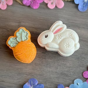Bunny & Carrot Bath Bombs: Easter Basket Fillers, Kids Bath Set