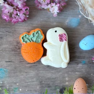 Bunny Bath Bombs with a carrot, Easter Gifts, Easter Gifts for Kids, Easter Basket Fillers, Kids Bath, Candy Bath Bombs