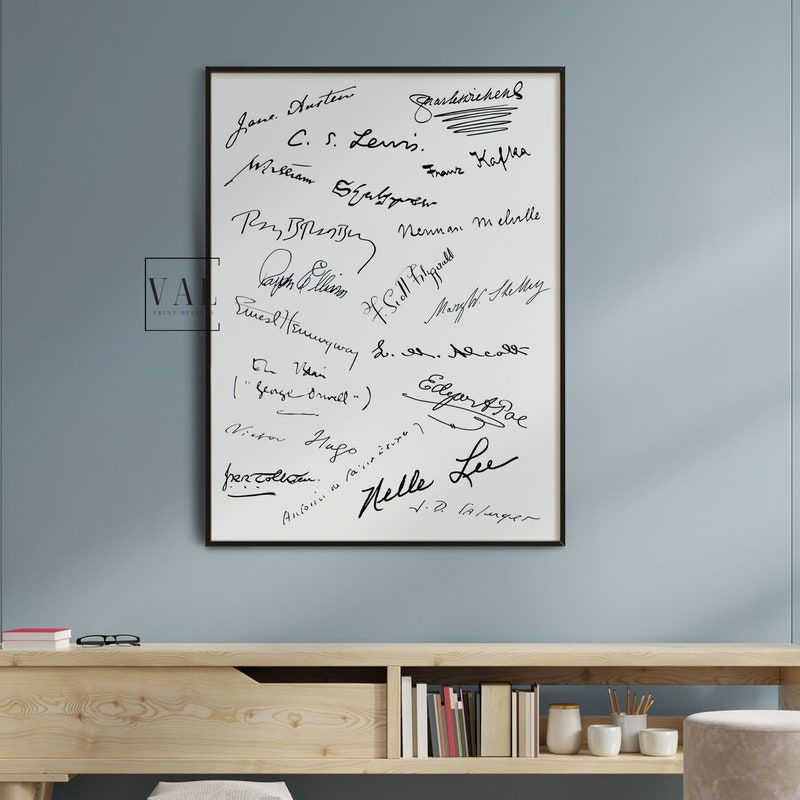 Author Autographs Poster - Etsy UK