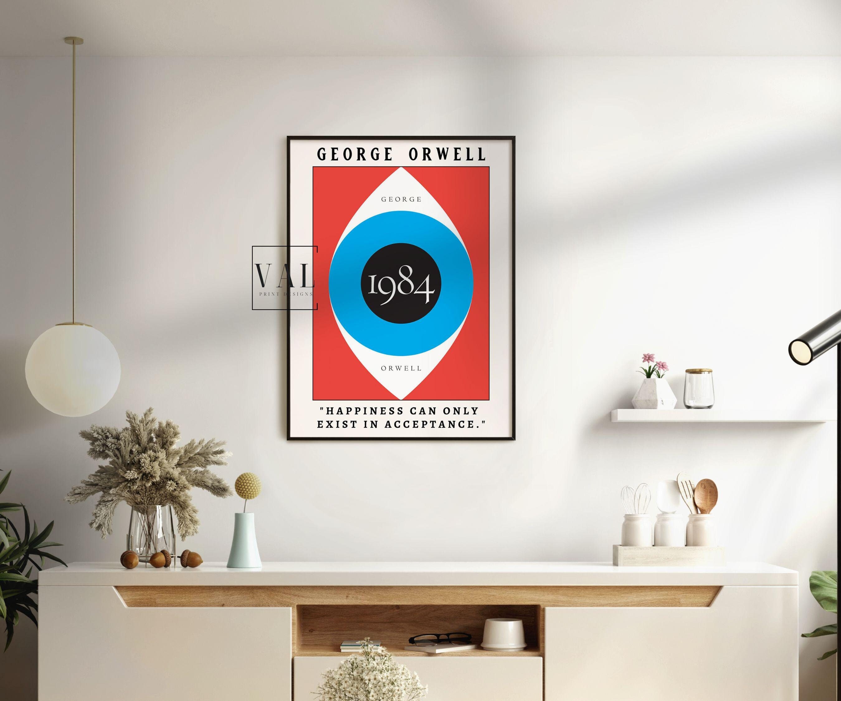 1984 Book Poster: George Orwell Wall Art (digital Download) - Etsy Israel, image size:2700x2250