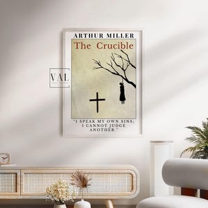 The Crucible Book Cover Poster: Arthur Miller Classroom Wall Art (Digital Download)