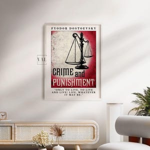 Crime and Punishment Book Poster: Dostoevsky Literary Print (Digital Download)