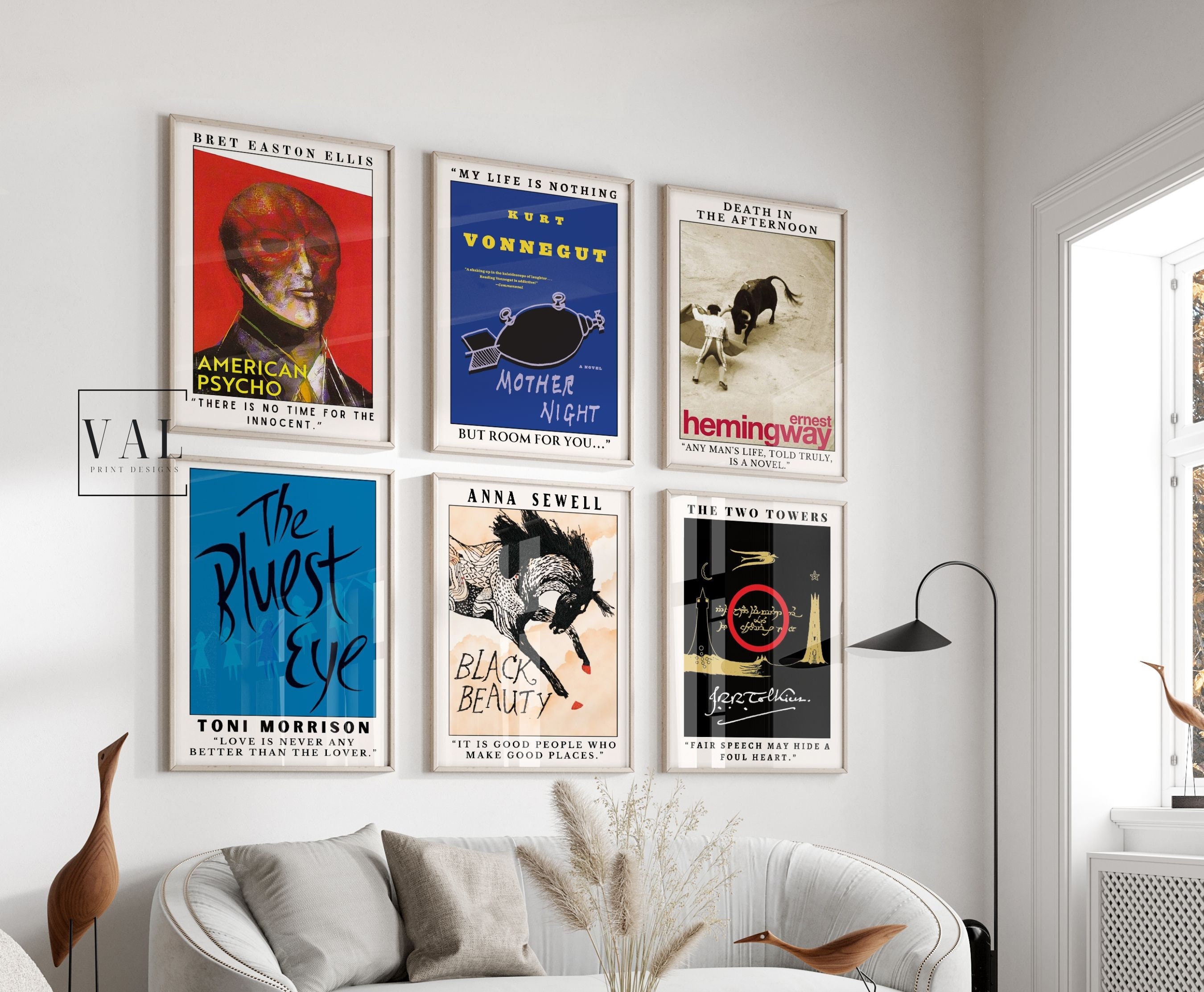 Classic Novel Book Cover Art Print: Bookish Library Decor (digital
