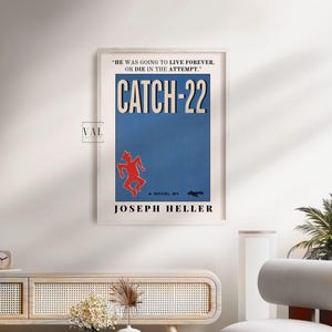Printable Catch-22 Book Poster Instant Download Book Wall Art For Library Decor Gift Idea , English Literature , Classroom Decor Wall Art