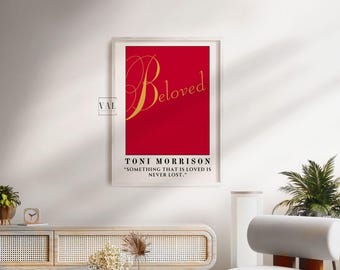 Beloved Book Poster: Toni Morrison Inspired Wall Art (Digital Download)
