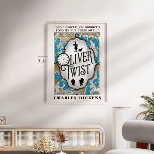 Druckbare Oliver Twist Buch Poster Wand Kunst Druck Instant Download Englische Literatur, Bücherwurm Geschenke, Geschenke für Professor Buchgeschenke