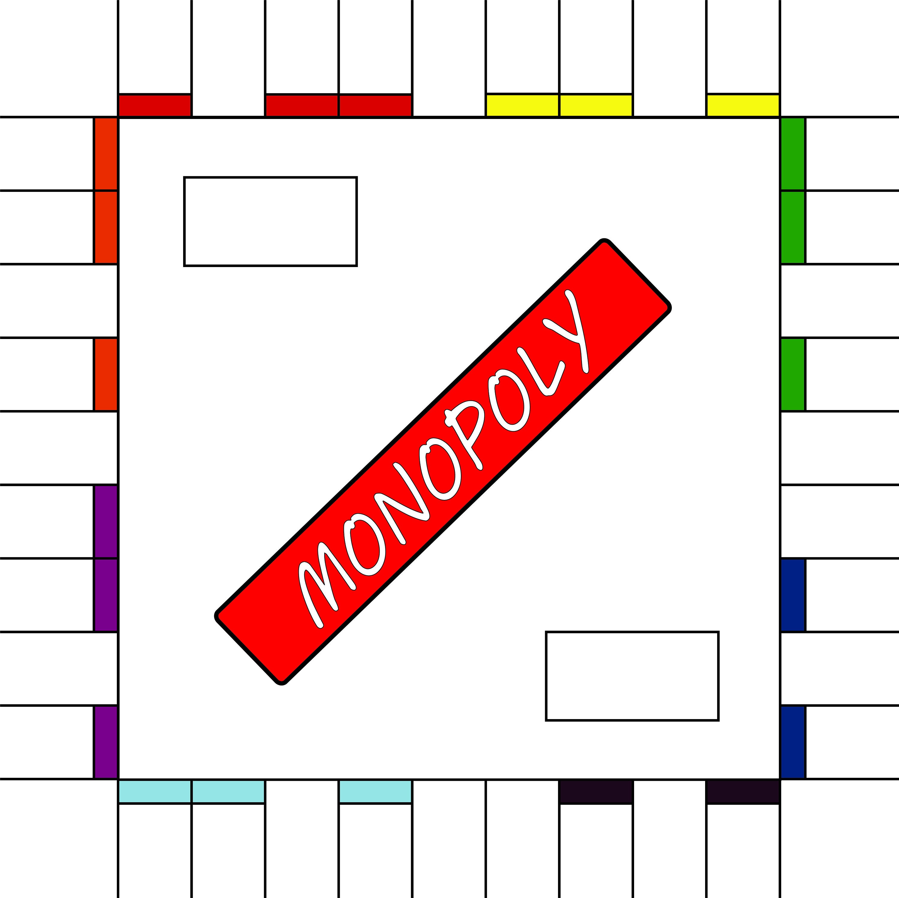 Monopoly Board Game Template Digital Download and Instant Etsy