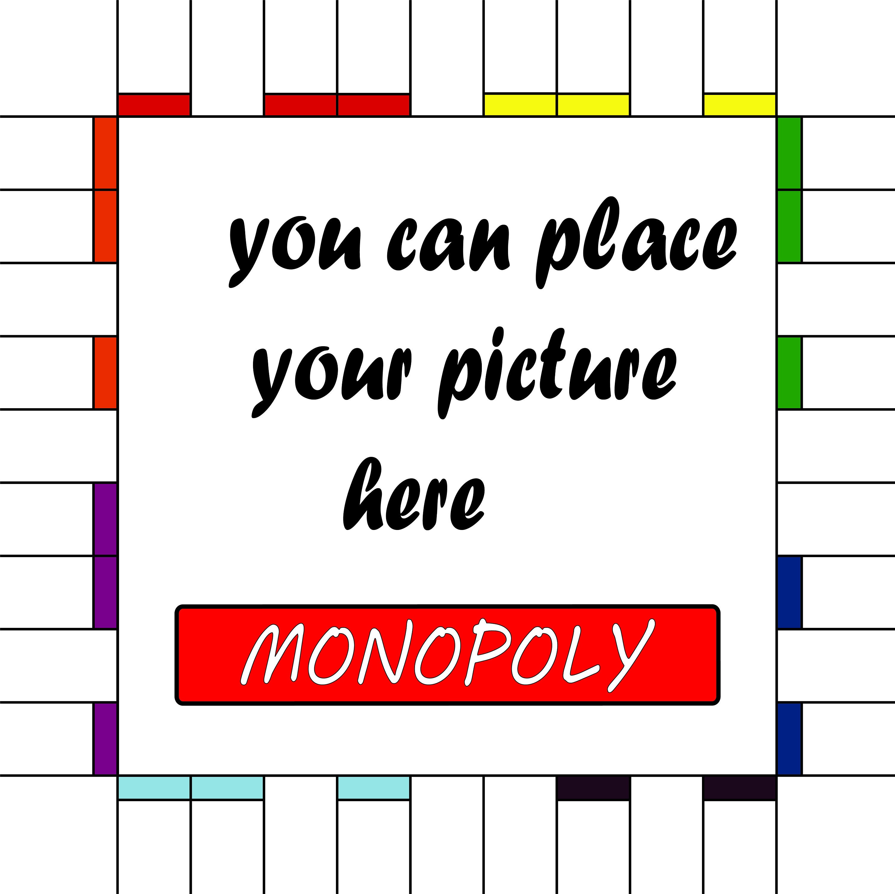 Monopoly Board Game Template Digital Download and Instant Etsy