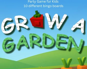 Juego de bingo "Cultiva un jardín" para niños: incluye 10 cartas de juego.